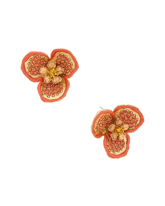 Large hoop earrings for a bold and statement-making fashion accessory-Oscar de la Renta 14K Flora Botanica Earrings