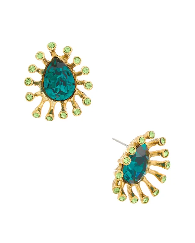 Best hoop earrings with sterling silver for an affordable and chic design-Oscar de la Renta 14K Urchin Earrings