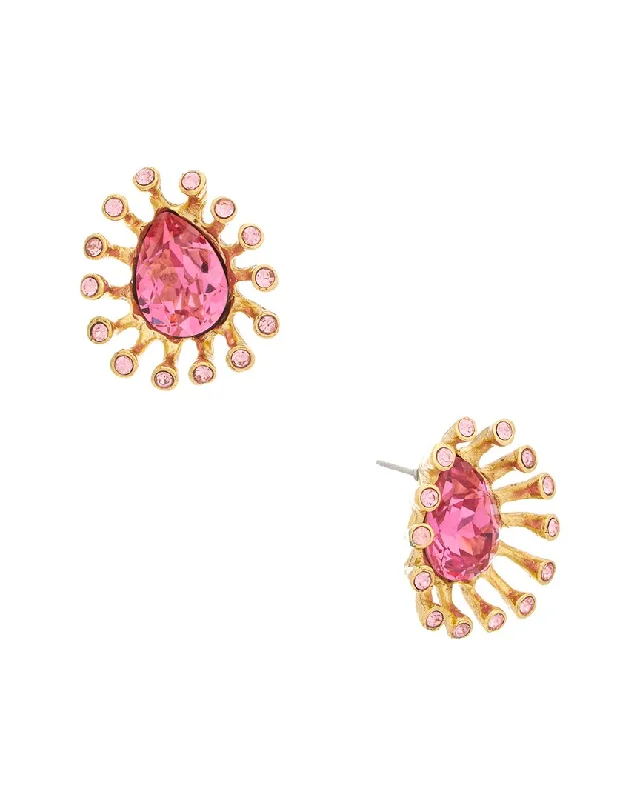 Best hoop earrings with floral designs for a feminine and delicate look-Oscar de la Renta 14K Urchin Earrings