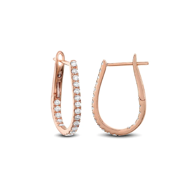 Hoop earrings with snake print designs for an edgy, wild appearance-Horseshoe Hoop Earrings