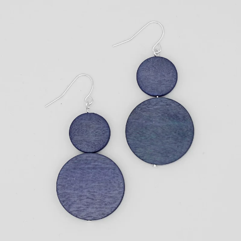 Best hoop earrings with oval shapes for a unique and elongated design-Periwinkle Double Bead Sarah Earrings