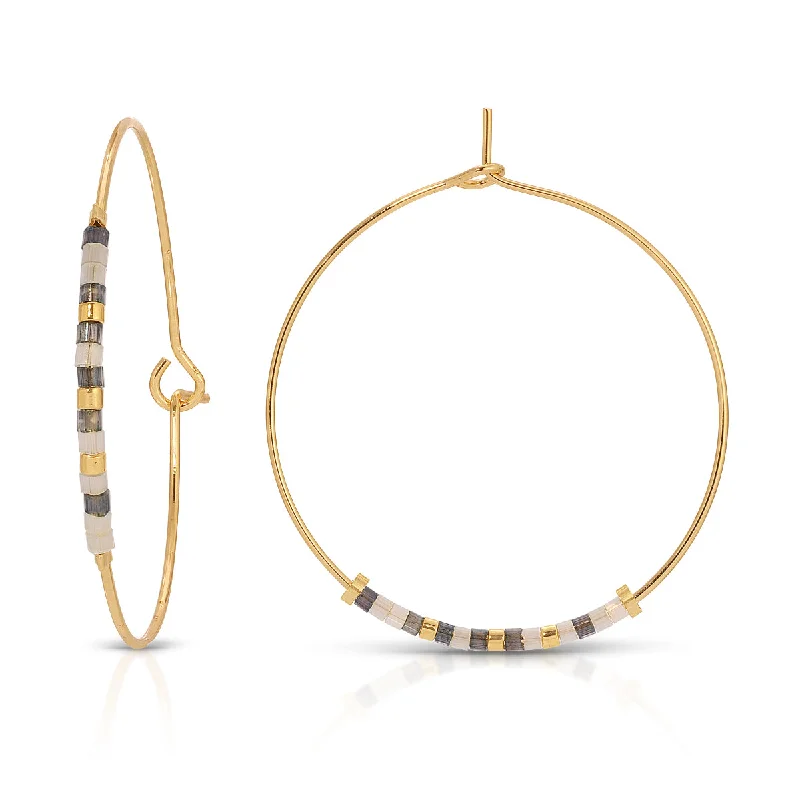 Hoop earrings with resin accents for a bold and colorful design-Pray