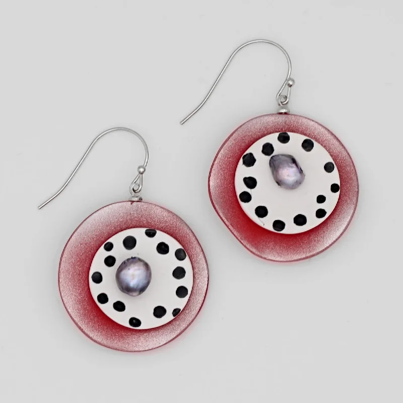 Hoop earrings with rhinestone-studded rims for a glamorous touch-Red Reign Earrings