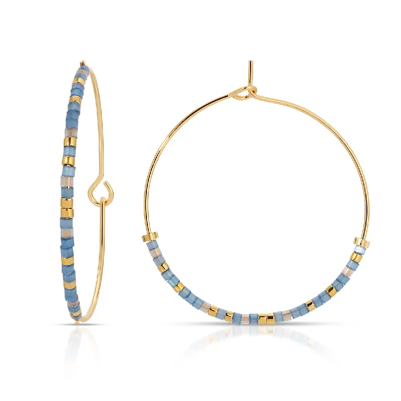 Hoop earrings with diamond-cut surfaces for added sparkle and shine-River Life