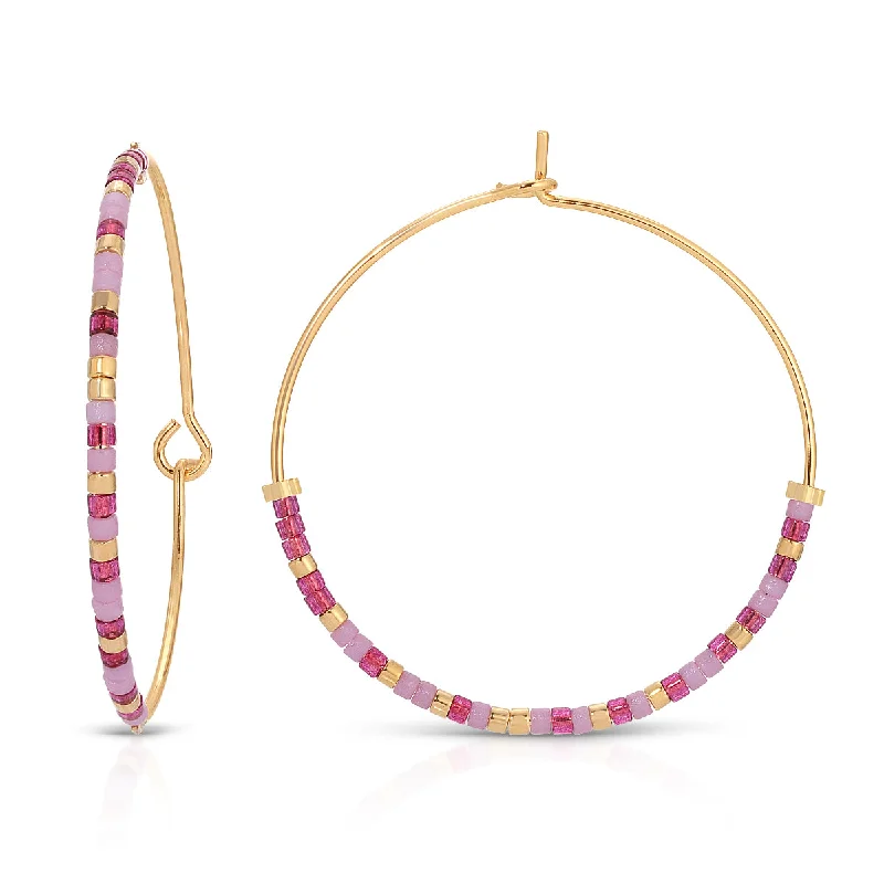 Hoop earrings with stacked layers for a bold and textured design-Sigma Kappa