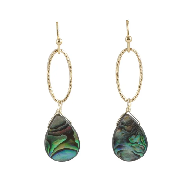 Hoop earrings with abstract shapes for an artistic and creative touch-Sky Fall Bronze Earrings-Abalone