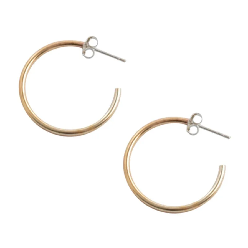 Classic hoop earrings with a thin profile for a sleek and subtle style-Sterling Silver Post Hoop Earrings, 2.5cm