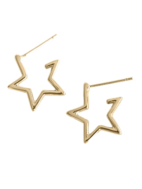 Best hoop earrings with geometric hexagon shapes for a modern, angular look-Superstar Earring