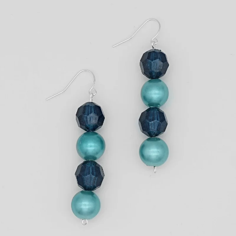 Best hoop earrings with tribal designs for a cultural and exotic aesthetic-Teal Makenna Dangle Earring