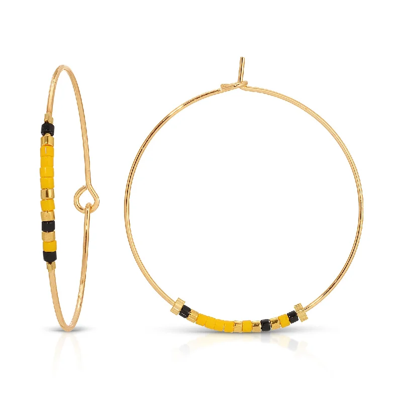 Hoop earrings with intricate designs for a unique and artistic appearance-Theta