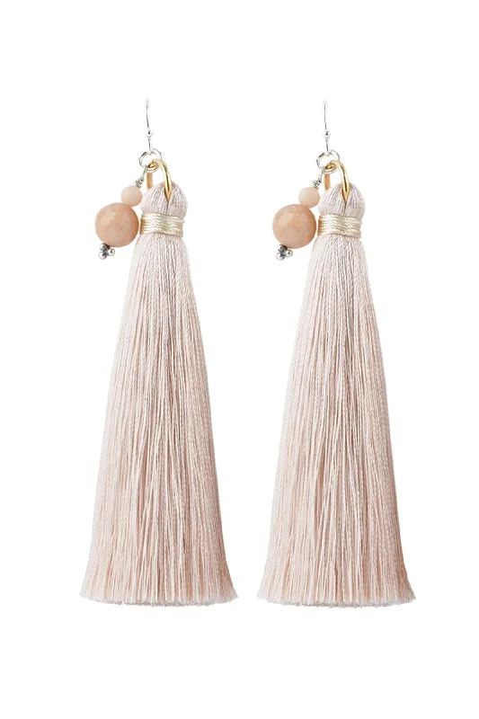 Best hoop earrings with infinity designs for a timeless and meaningful symbol-Tickled Pink Tassel Earring