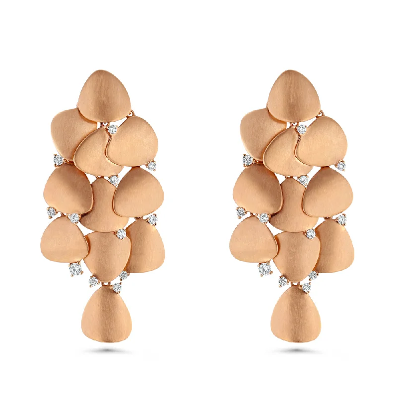 Best hoop earrings with geometric cuts for a sharp, modern appeal-Unique & Extraordinary 18k Rose Gold Earrings