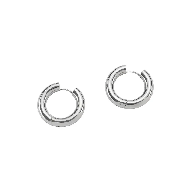 Hoop earrings with abstract shapes for an artistic and creative touch-Women's Candongas Earrings - Big In Silver