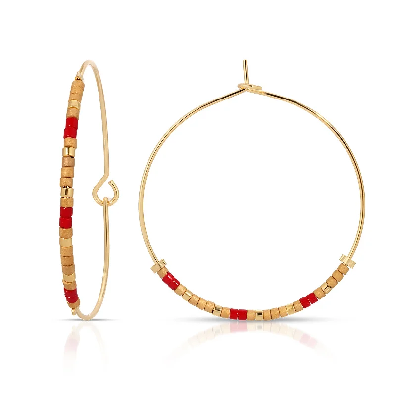 Hoop earrings with braided patterns for a detailed and textured finish-XOXOXO