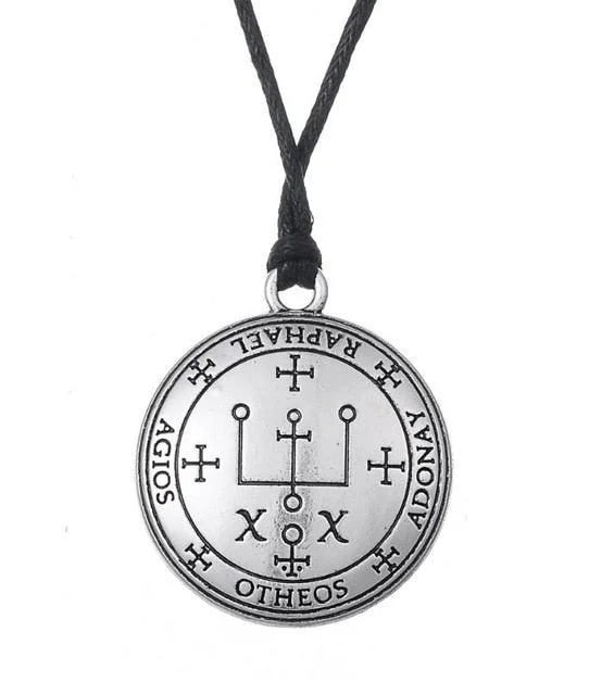 Beautiful necklaces and pendants with geometric shapes for a modern, artistic design-Archangel Raphael Enochian Sigil Pendant