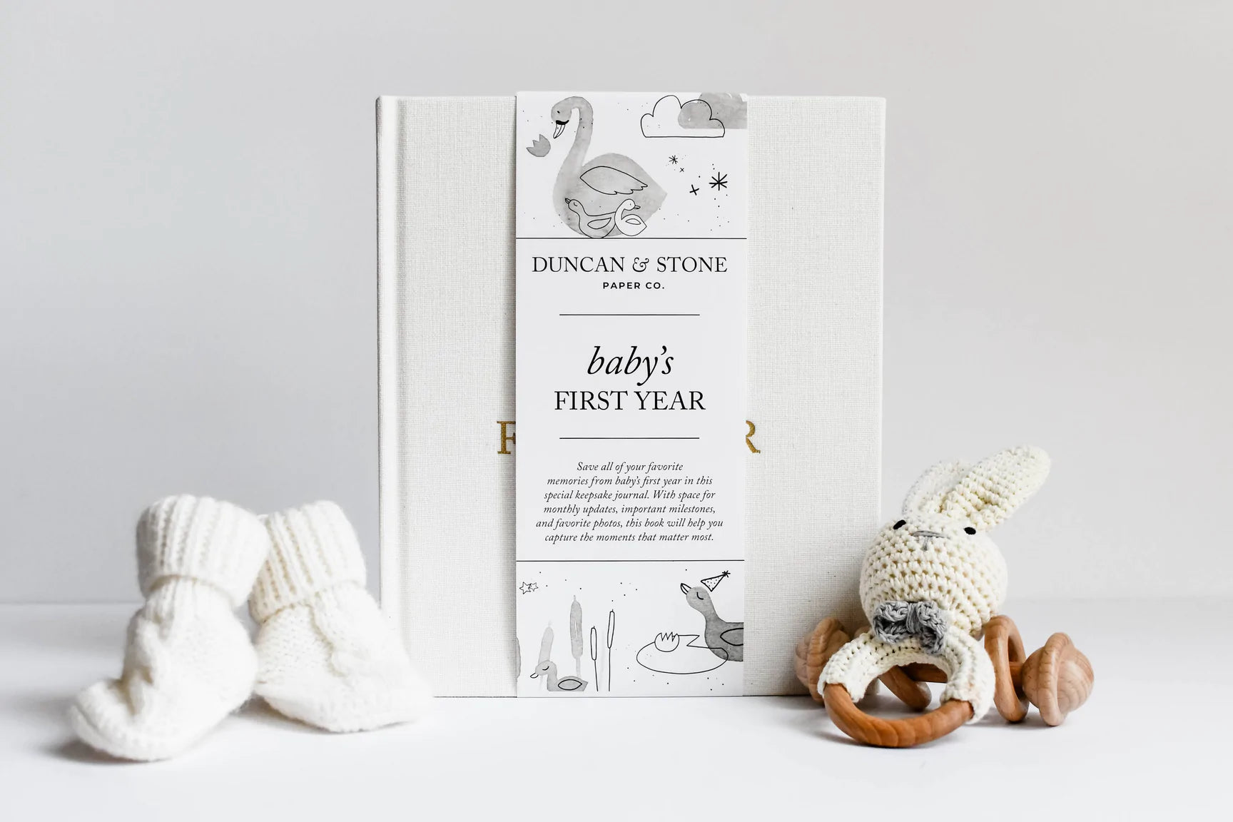 Beautiful necklaces and pendants with diamond-encrusted designs for maximum sparkle-Duncan & Stone Paper Company Baby's First Year Book