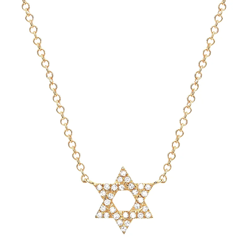 Best necklaces and pendants with seashell designs for a tropical, beachy vibe-Star Of David Necklace - Yellow Gold