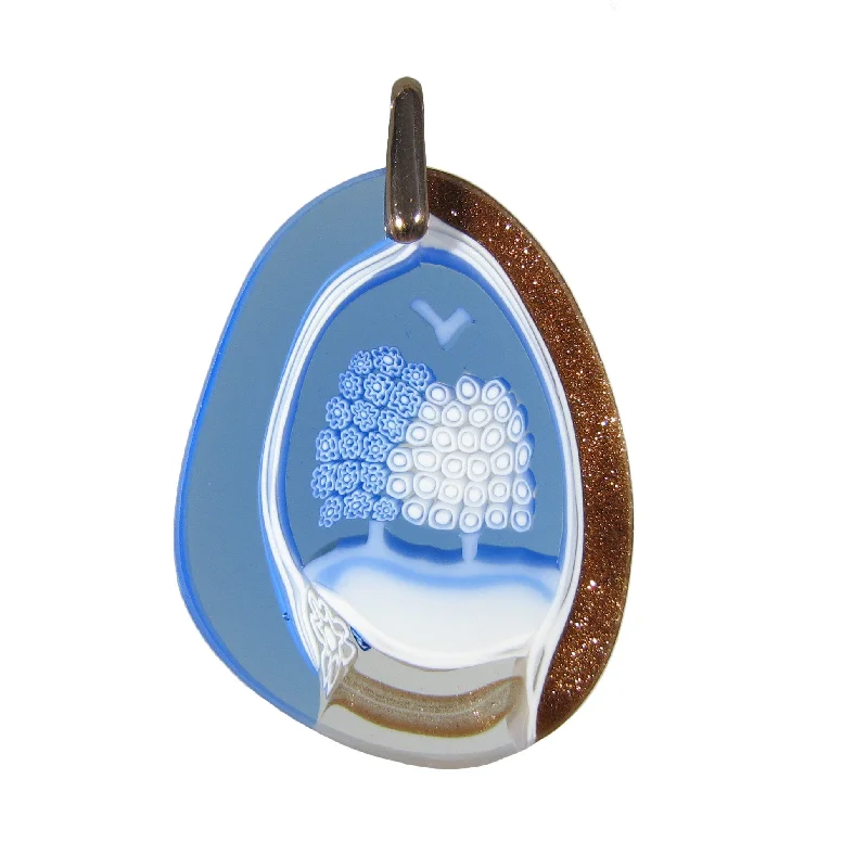 Best necklaces and pendants with minimalist pendants for a sleek, understated look-Light Blue Murrina Paesaggio Drop-shaped Murano glass pendant