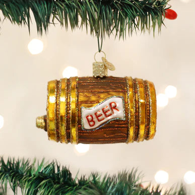 Elegant necklaces and pendants with onyx stones for a sleek, polished look-Old World Christmas - Beer Keg