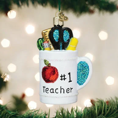 Best necklaces and pendants with intertwined designs for a symbol of unity-Old World Christmas - Best Teacher Mug