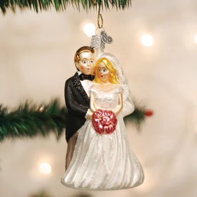 Beautiful necklaces and pendants with butterfly motifs for a whimsical style-Old World Christmas - Bridal Couple