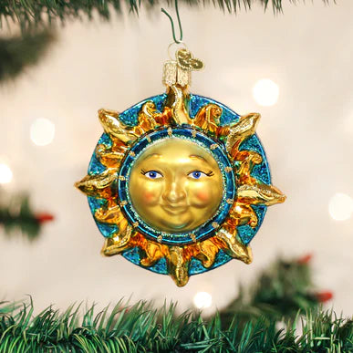 Beautiful necklaces and pendants with moon and star charms for a dreamy effect-Old World Christmas - Fanciful Sun