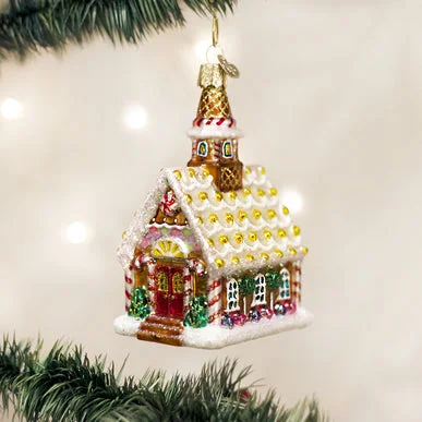 Beautiful necklaces and pendants with moonstone for an ethereal, mystical appearance-Old World Christmas - Gingerbread Church