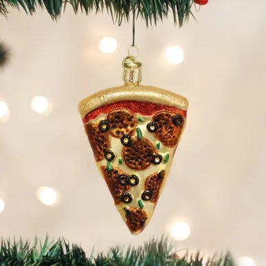 Stunning necklaces and pendants with birthstone pendants for a personal touch-Old World Christmas - Pizza Slice