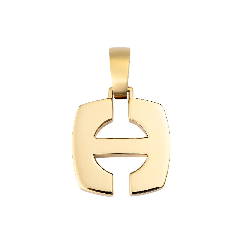 Necklaces and pendants with custom engravings for a personal, meaningful gift-Splendente "H" Pendant