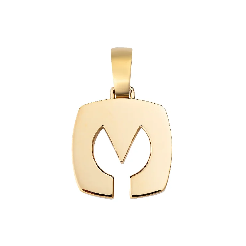 Necklaces and pendants with ocean-inspired designs for a refreshing, beachy feel-Splendente "M" Pendant