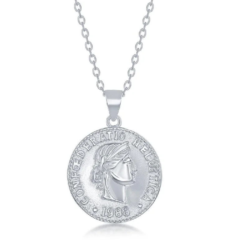 Best necklaces and pendants with vintage coin pendants for a unique accessory-Sterling Silver Confoederatio Helvetica Necklace