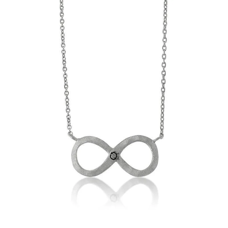 Stunning necklaces and pendants with amethyst gemstones for a calming effect-Sterling Silver Infinity Necklace