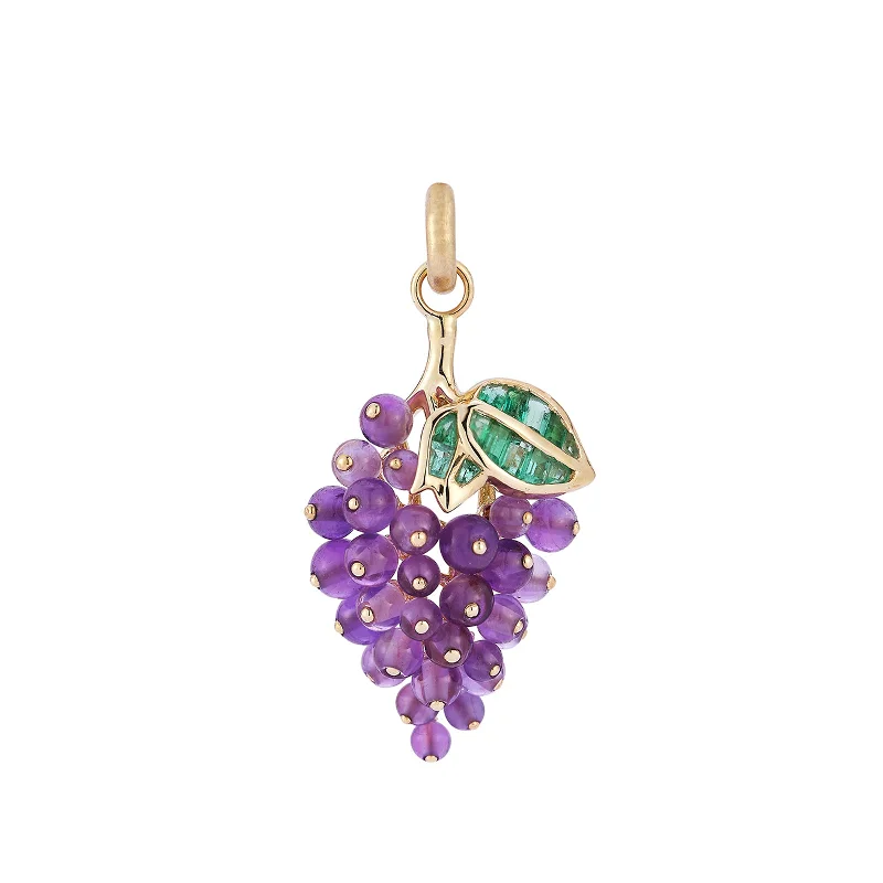 Best necklaces and pendants with oval pendants for a classic, elegant shape-Sour Grape Charm