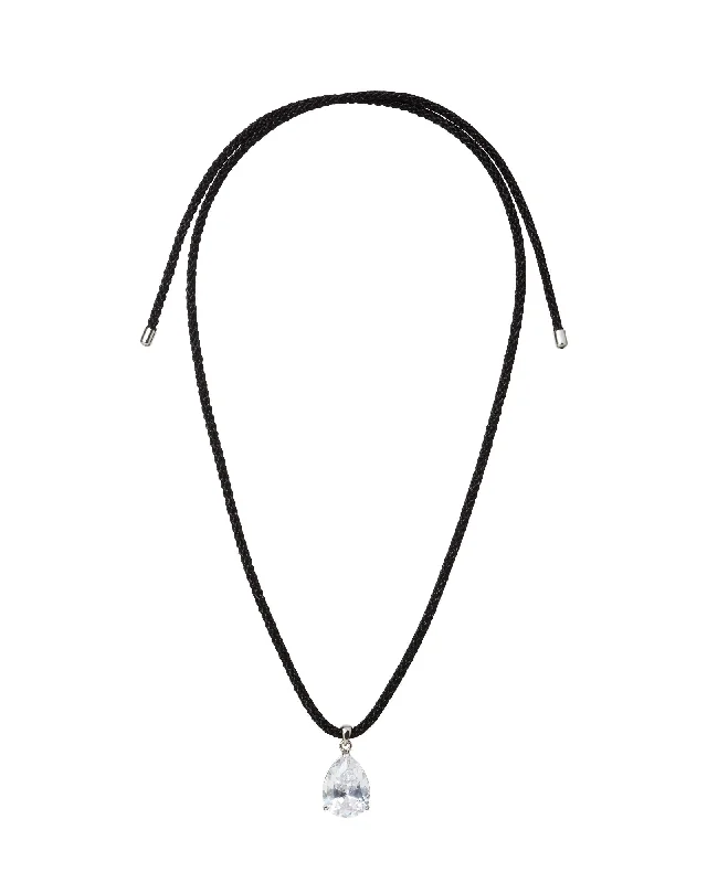 Necklaces and pendants with geometric pendants for a clean, contemporary design-The Black Tie Pendant