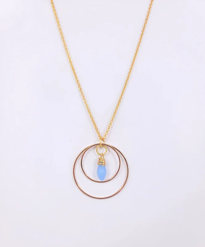 Trendy necklaces and pendants with statement pieces for a bold fashion statement-Crystal Orbit Necklace