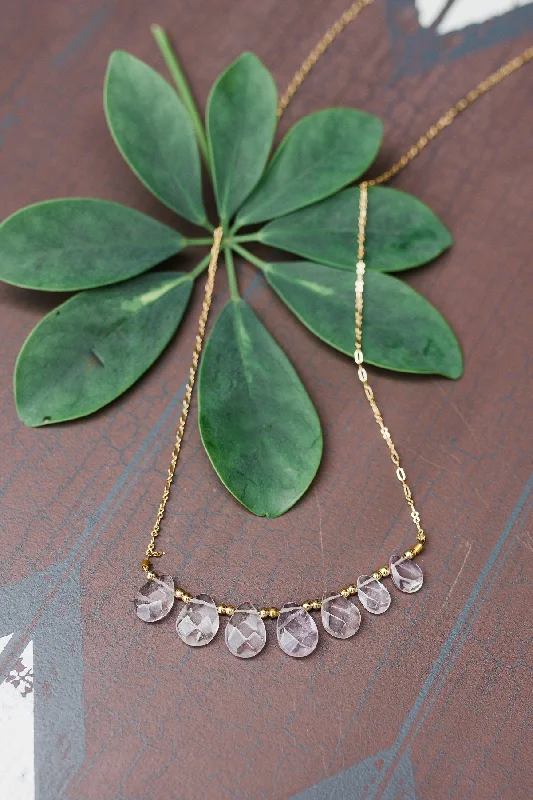 Stunning necklaces and pendants with ruby and diamond combinations for a luxurious effect-Faceted Amethyst Necklace