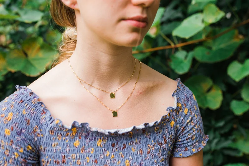 Beautiful necklaces and pendants with moonstone for an ethereal, mystical appearance-Layered Hammered Necklace