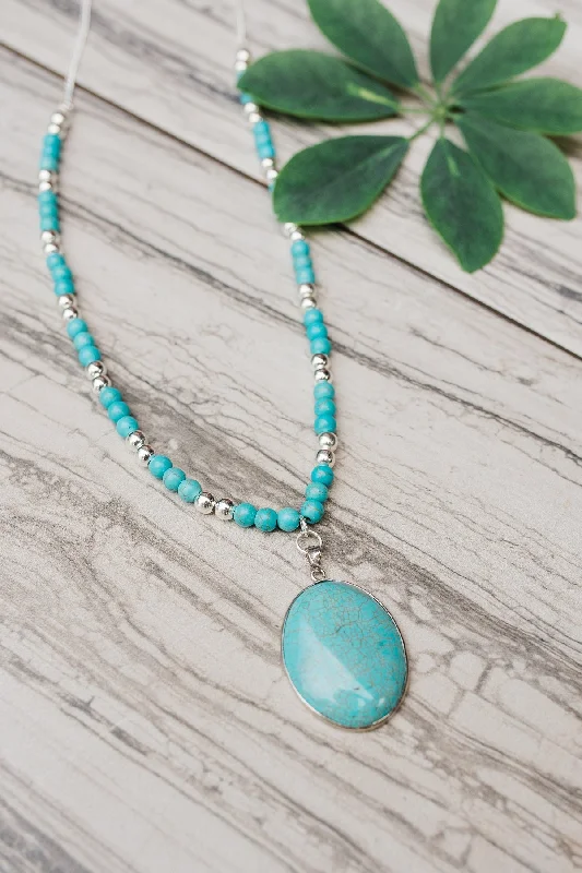 Best necklaces and pendants with silver chains for a sleek, timeless look-Radiant Turquoise Necklace